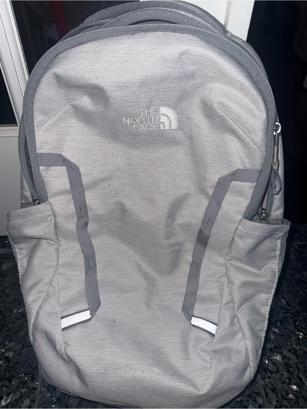 The North Face Light Gray Everyday Backpack with Side Pockets
